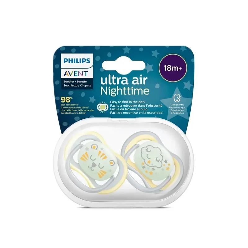 Philips Avent Ultra Air Night Soother 18+ Months Pack Of 2 2