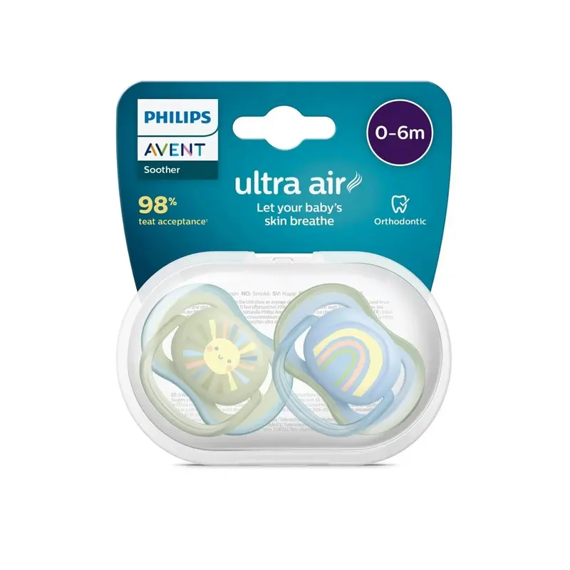 Philips Avent Ultra Air Soother 0-6 Months Pack Of 2 2