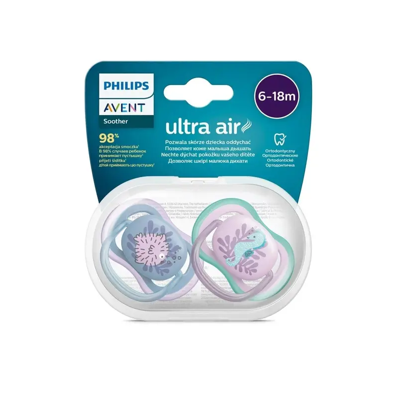 Philips Avent Ultra Air Soother 6-18 Months Pack Of 2 2