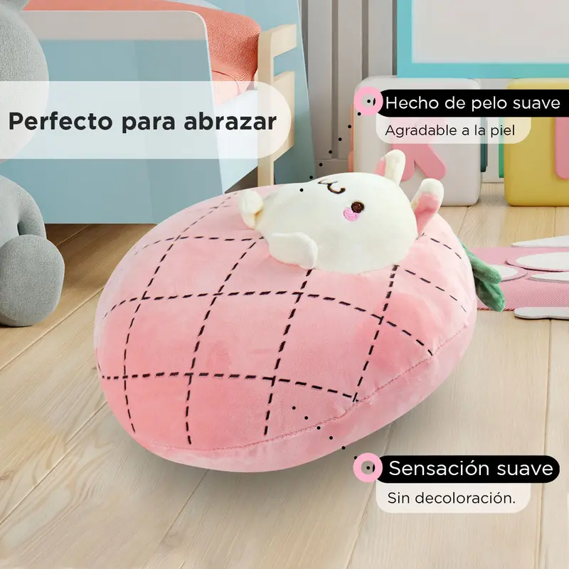 Piã±A De Peluche Con Conejo Rosa 1