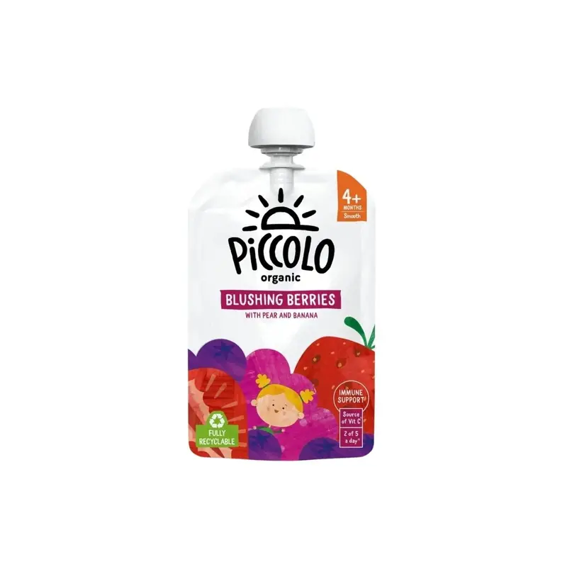 Piccolo Organic Blushing Berries Pear & Banana 4+ Months 100G 1
