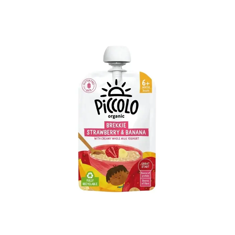 Piccolo Organic Brekkie Strawberry & Banana 6+ Months 100G 1