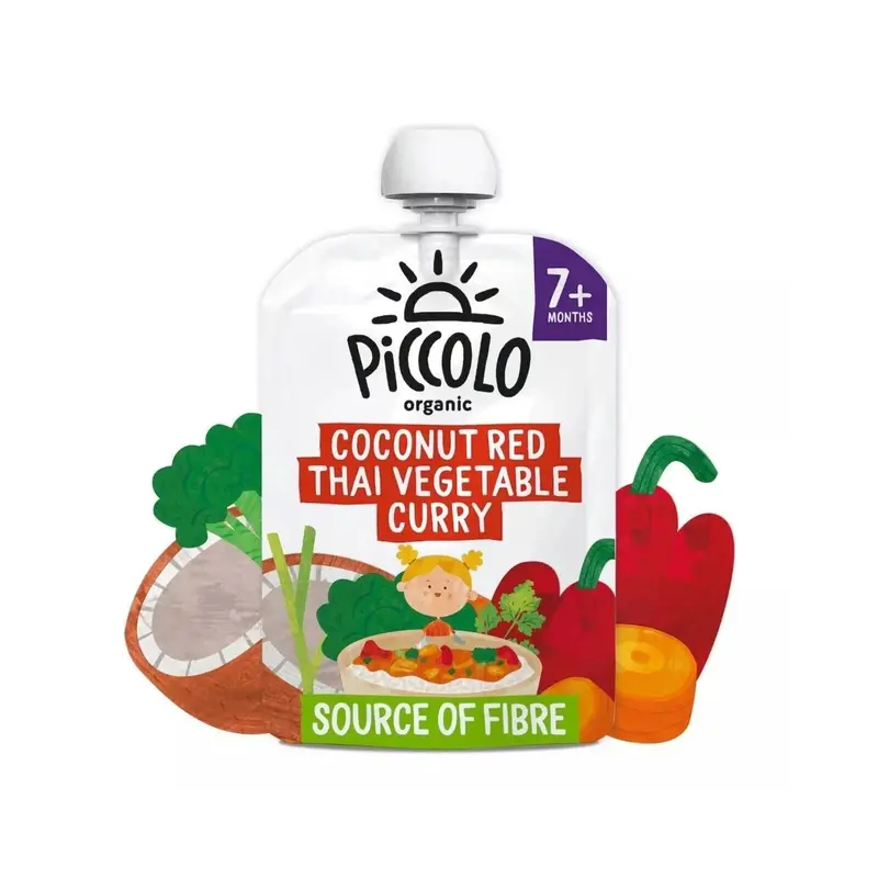 Piccolo Organic Coconut Red Thai Vegetable Curry 7+ Months 130G 2