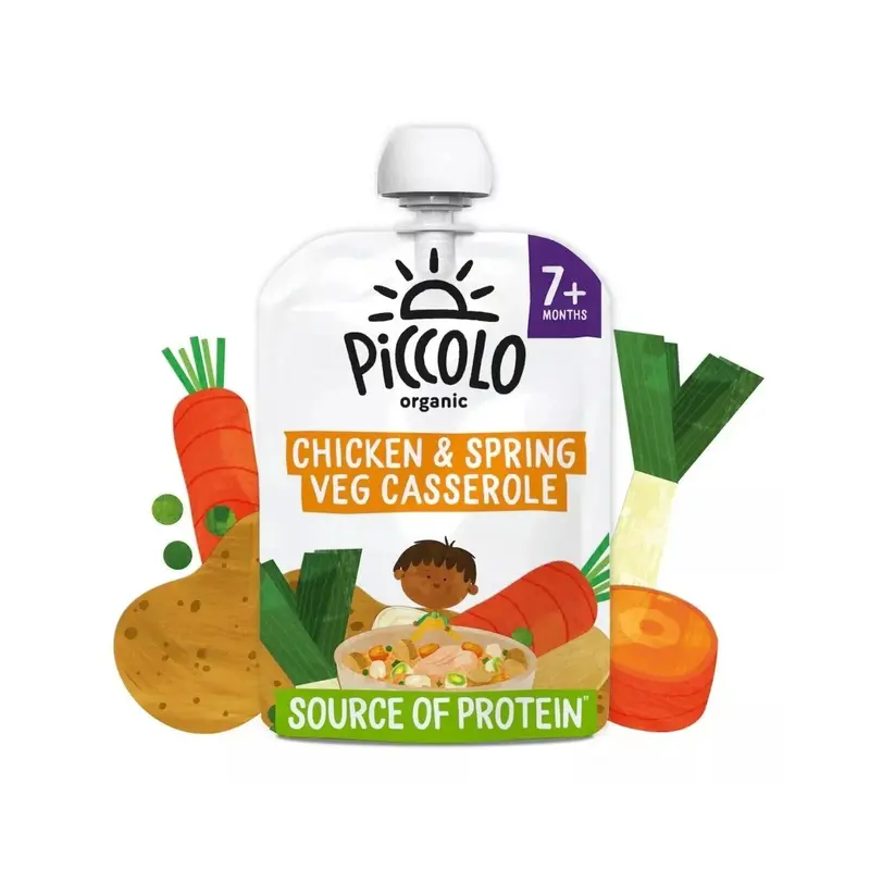 Piccolo Organic Spring Vegetable & Chicken Casserole 7+ Months 130G 2