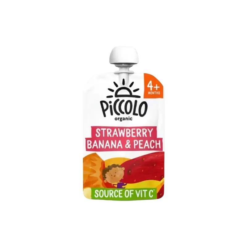 Piccolo Organic Strawberry Banana & Peach 4+ Months 100G 1