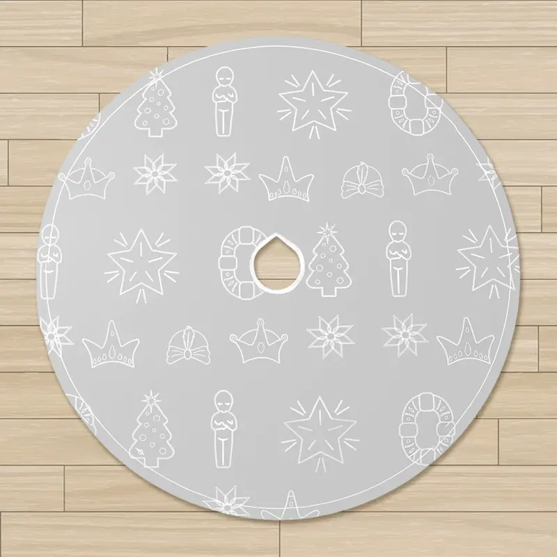 Pie De Árbol, Diseño Navideño, Color Gris 2