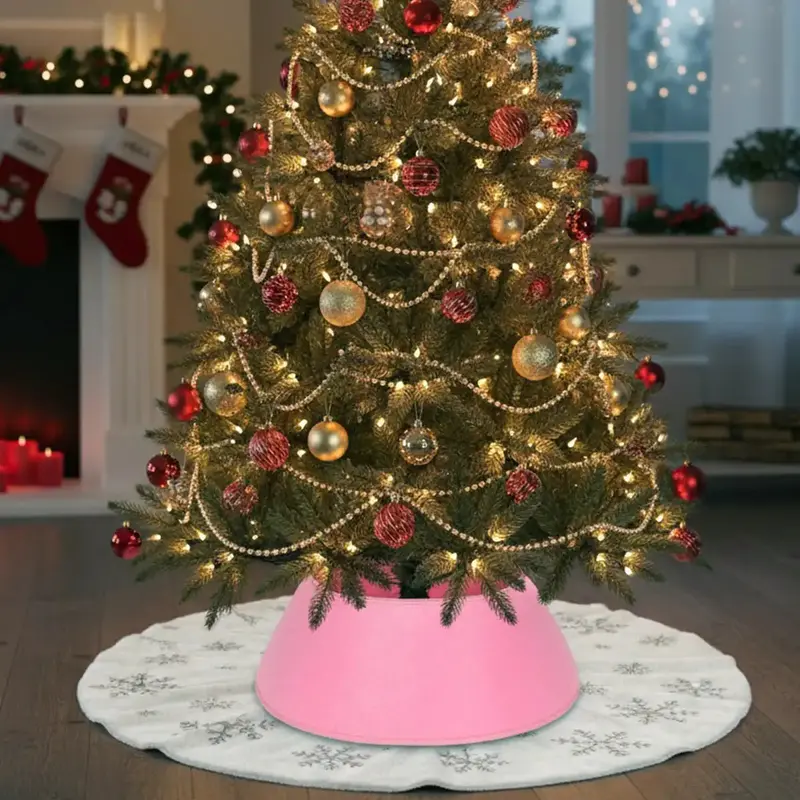 Pie De Árbol Navideño, Color Rosa 1