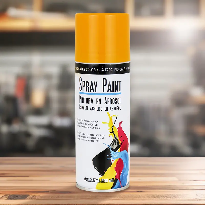 Pintura En Aerosol Color Naranja Brillante 200Ml 1
