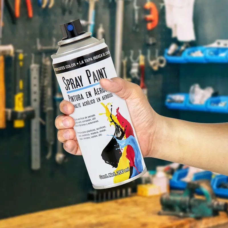 Pintura En Aerosol Color Naranja Brillante 200Ml 2