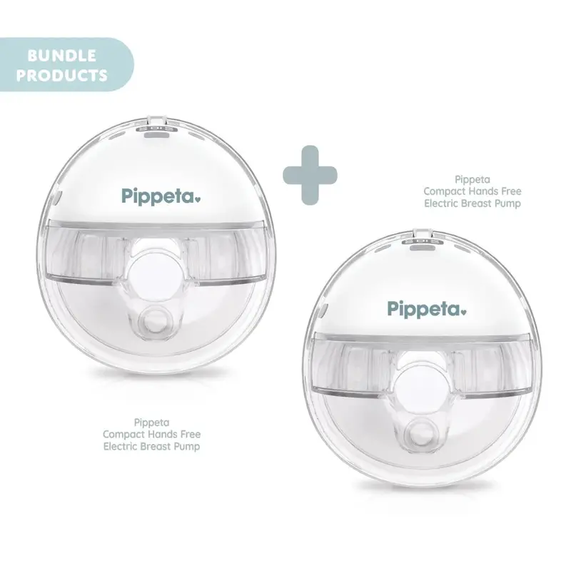 Pippeta Compact Hands Free Electric Breast Pump Bundle 2 Pcs 1