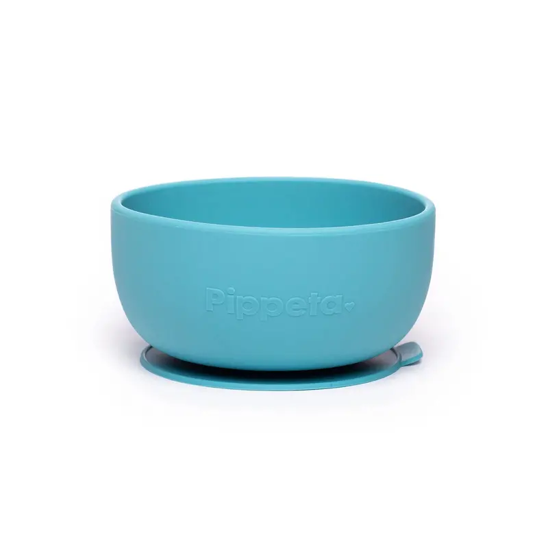 Pippeta Silicone Suction Bowl - Aqua Blue 1