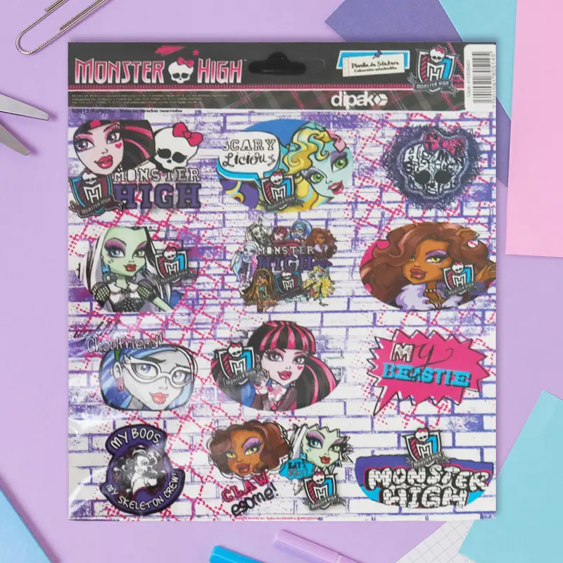 Planilla De Stickers Con Diseño De Monster High, Claw 1