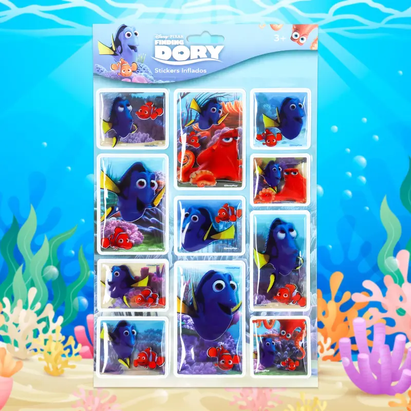Planilla De Stickers Inflados Con Diseño De Dory 1