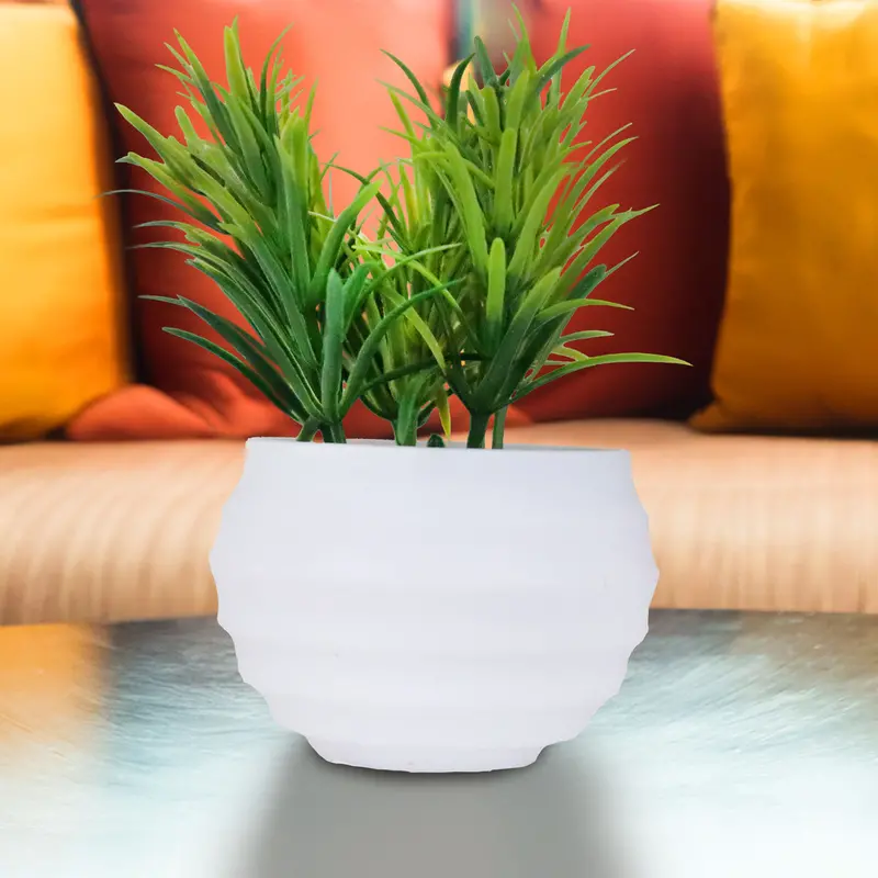 Planta Artificial Con Maceta Blanca 1