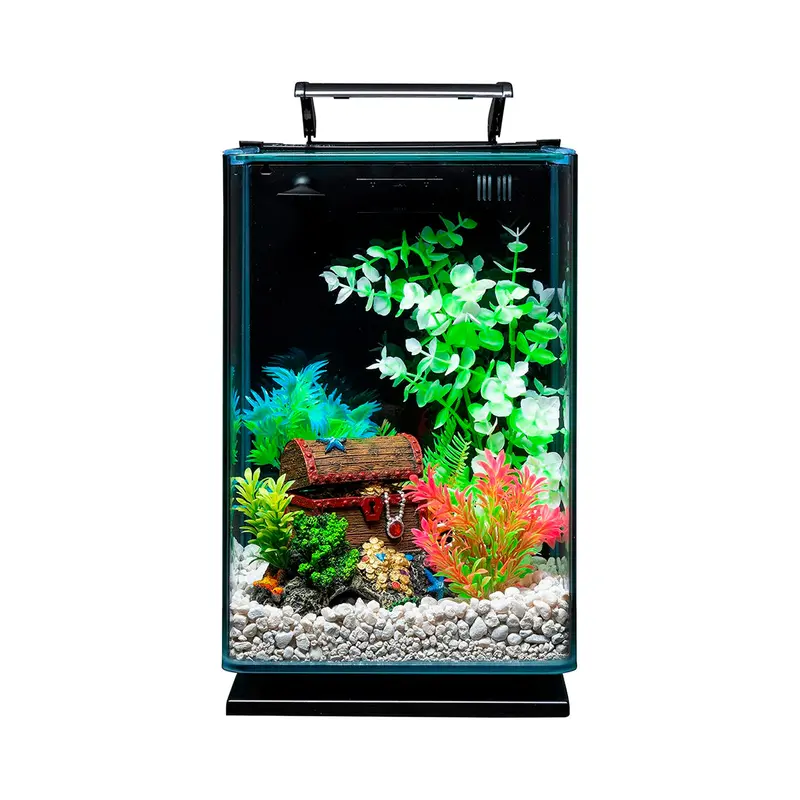 Planta Color Verde Con Blanco Para Acuarios, Glofish 2