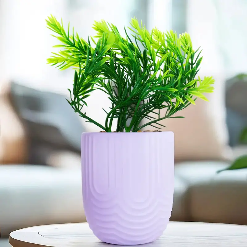 Planta Con Maceta, Textura ArcoãRis, Color Morado 2