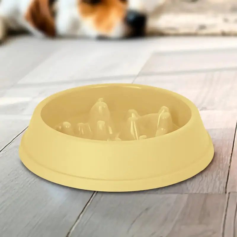 Plato Antiansiedad Para Mascotas, Color Amarillo 2