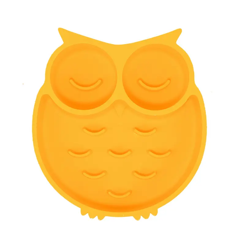 Plato Antiansiedad Para Mascotas, Forma De Búho, Color Amarillo 2