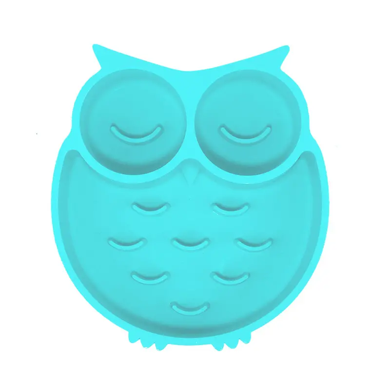 Plato Antiansiedad Para Mascotas, Forma De Búho, Color Menta 2