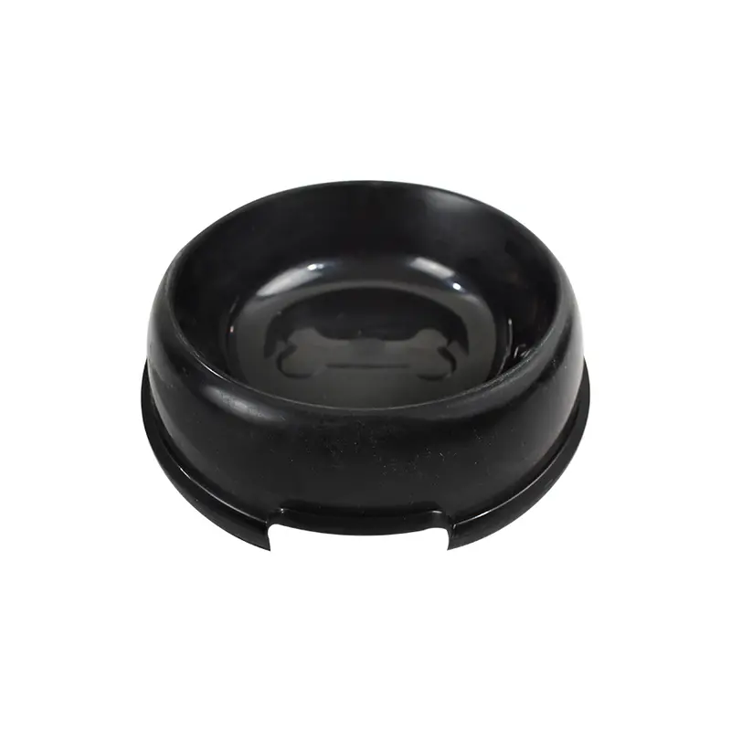 Plato Chico Para Mascota Color Negro 1