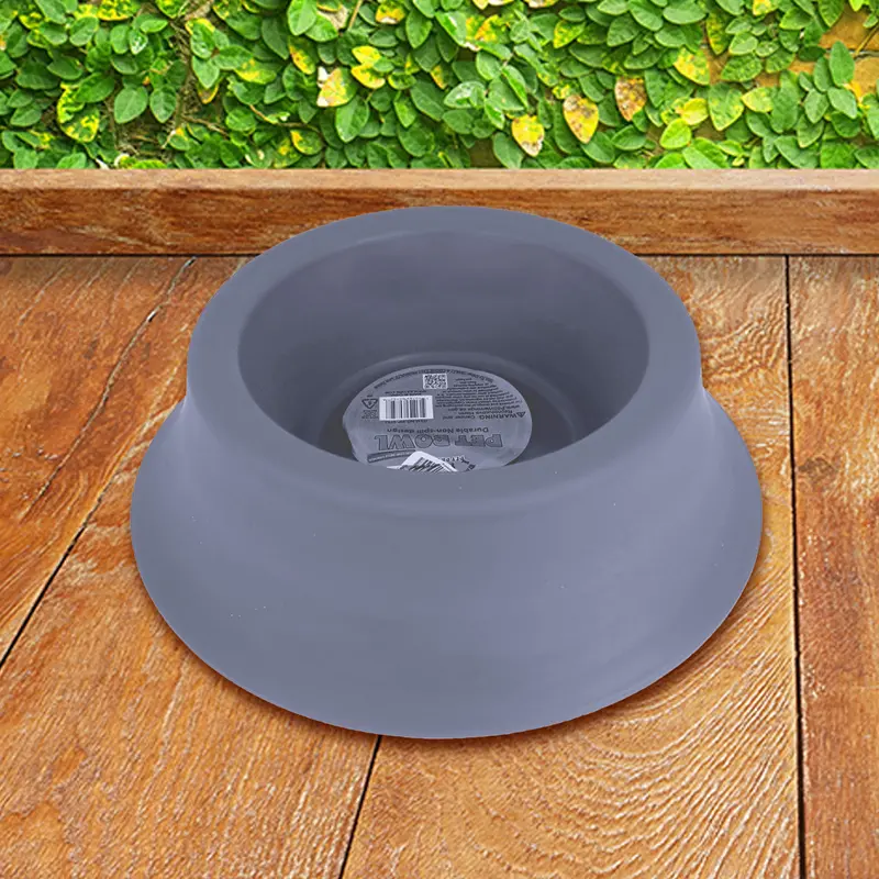 Plato Color Gris Para Mascota, Juco 1