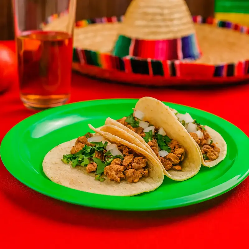 Plato De Plástico, Color Verde 1