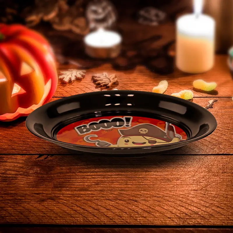 Plato De Plã¡Stico Con Temã¡Tica De Halloween 1