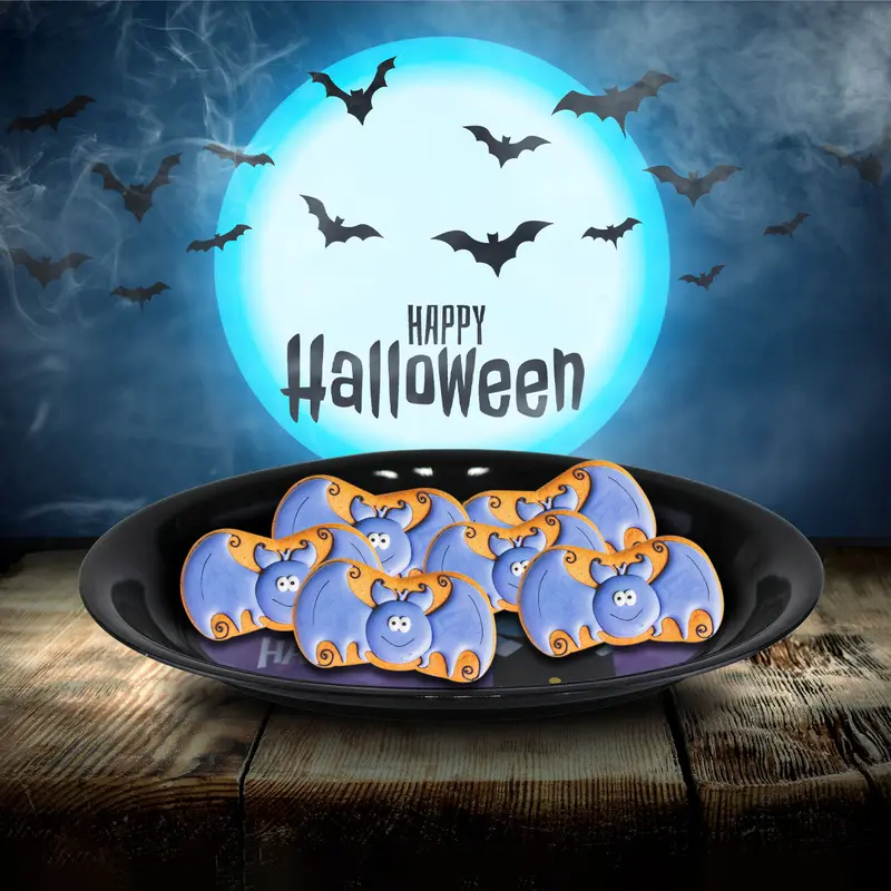 Plato De Plástico Con Temática De Halloween 1