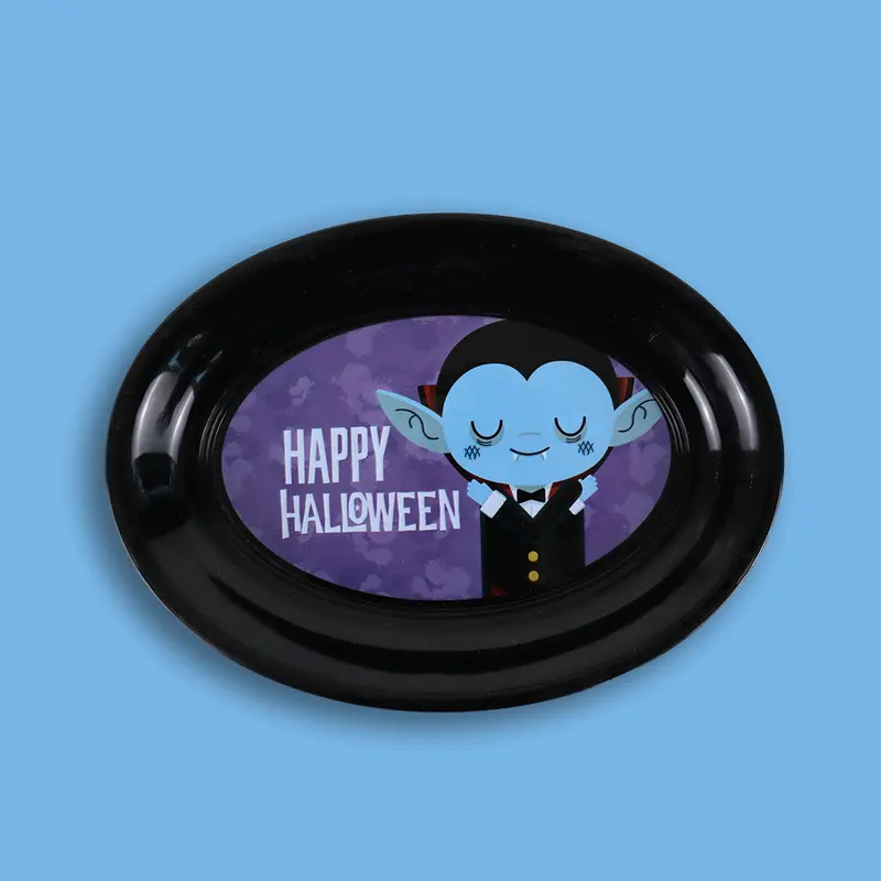 Plato De Plástico Con Temática De Halloween 2