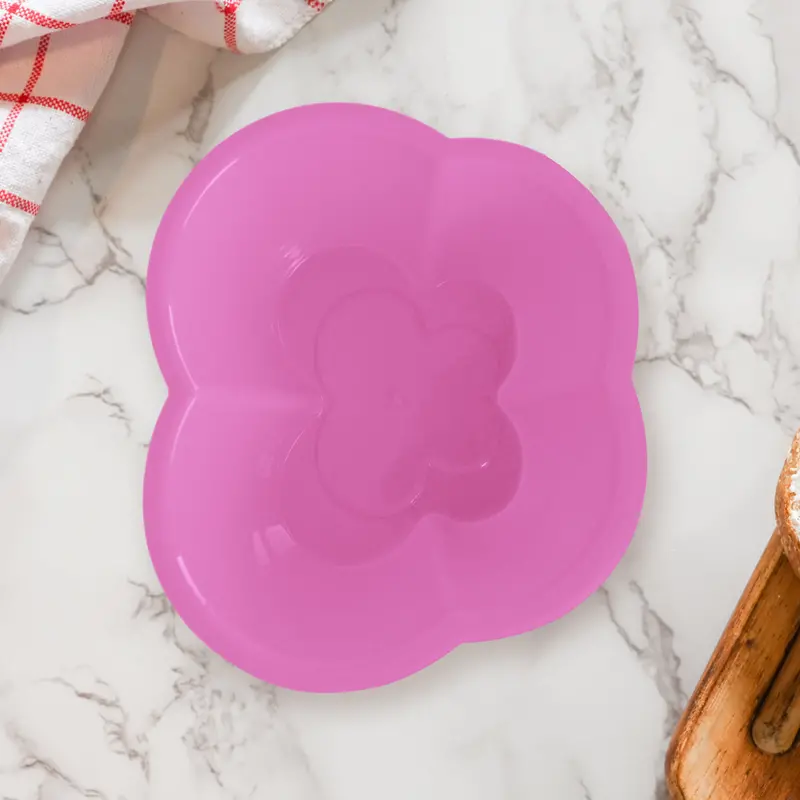 Plato De Plástico En Forma De Mariposa Color Fucsia 2