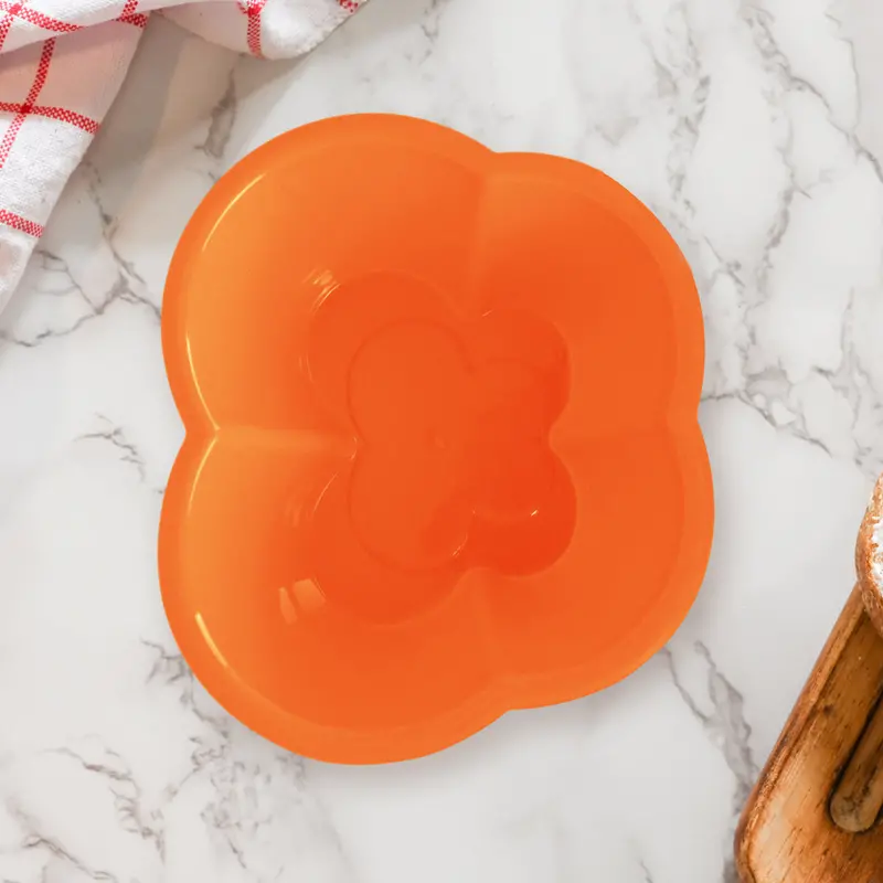 Plato De Plástico En Forma De Mariposa Color Naranja 2