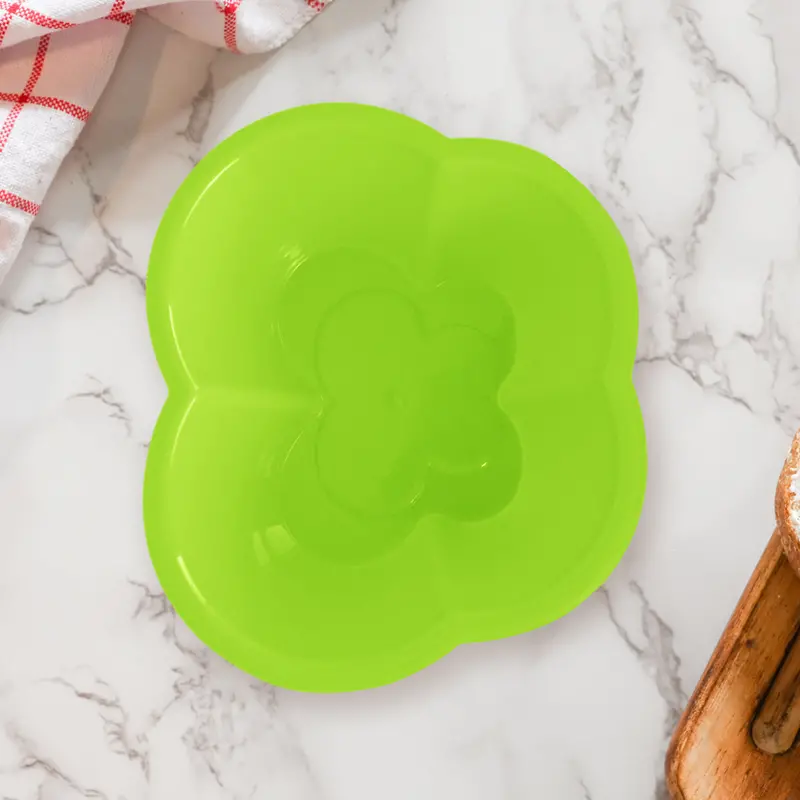 Plato De Plástico En Forma De Mariposa Color Verde 2