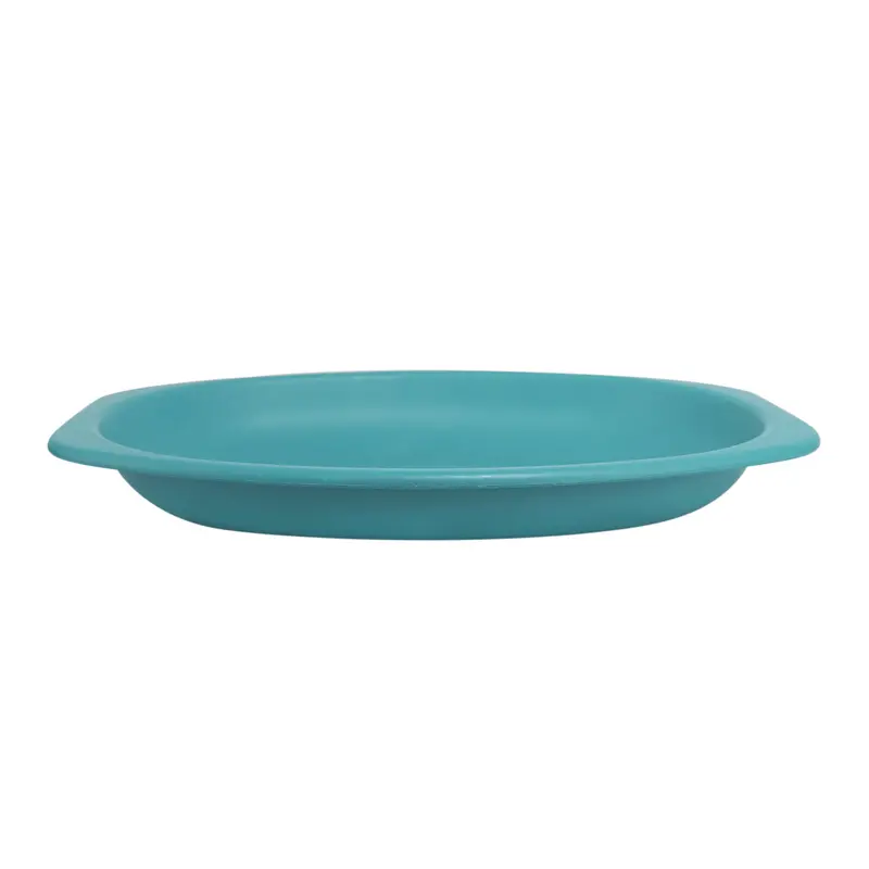 Plato Ovalado De Plástico, Color Aqua 2