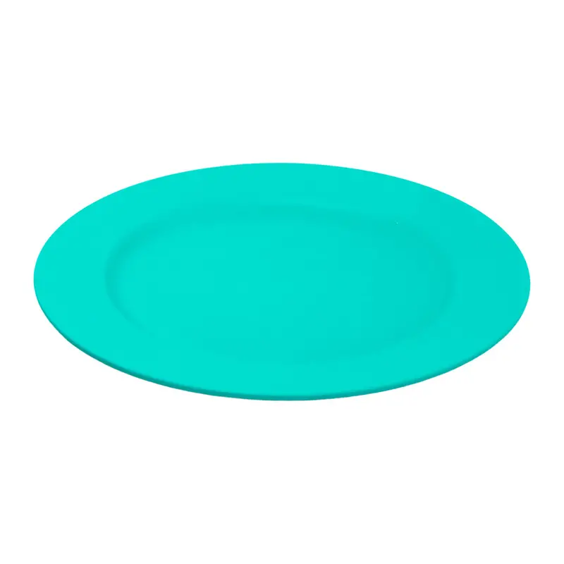Plato Redondo De Plástico Color Aqua, 25Cm 2