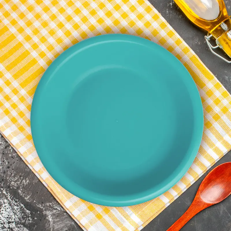 Plato Sopero De Plástico, Color Aqua 1