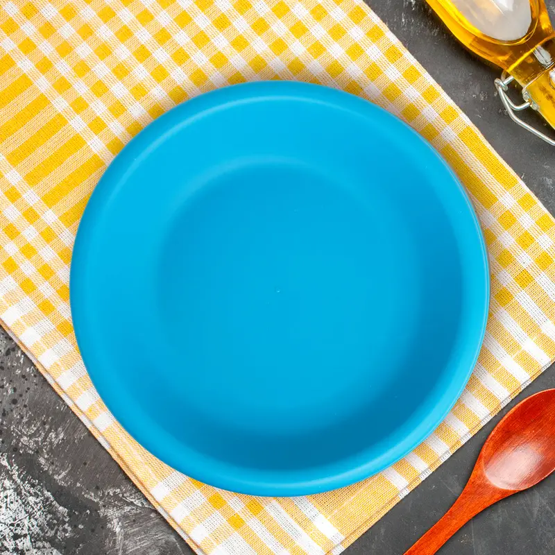 Plato Sopero De Plástico, Color Azul 1