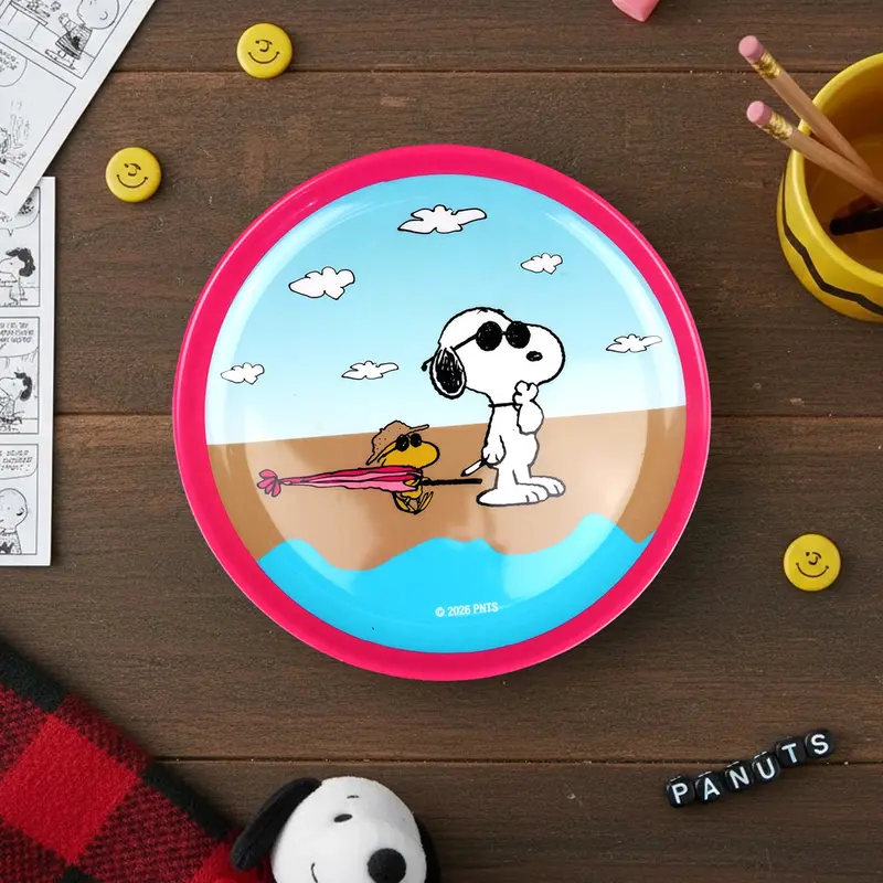 Plato Trinche De Plástico, Peanuts, Color Rosa 1