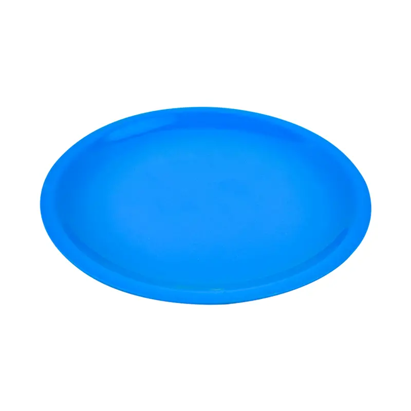 Plato Trinche Redondo 22Cm Color Azul 1