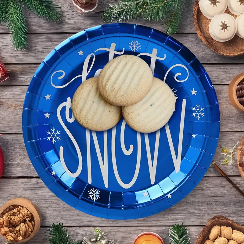 Platos De Cartón, Let It Snow, 10 Pzas 1