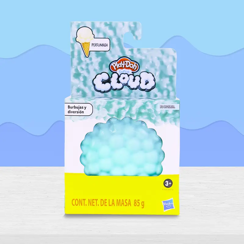 Play-Doh, Super Cloud, Burbujas Y Diversión, Lata Individual De Masa Color Azul 1