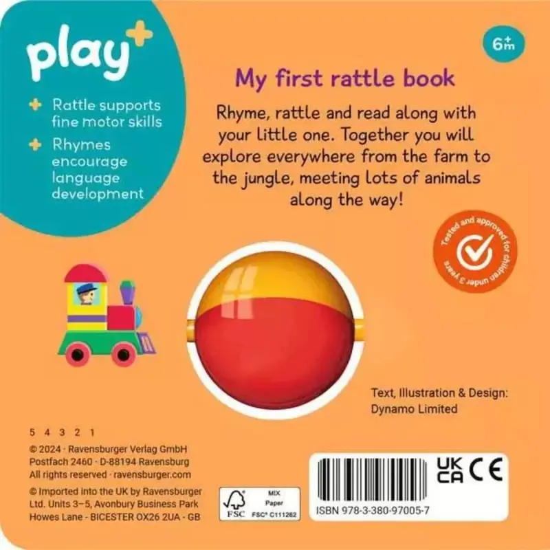 Play+ Ready Steady Shake Rattle Book - First Toy 2