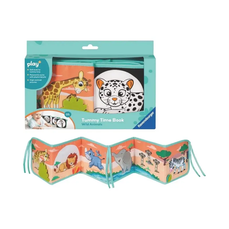 Play+ Tummy Time Wild Animals Book 1
