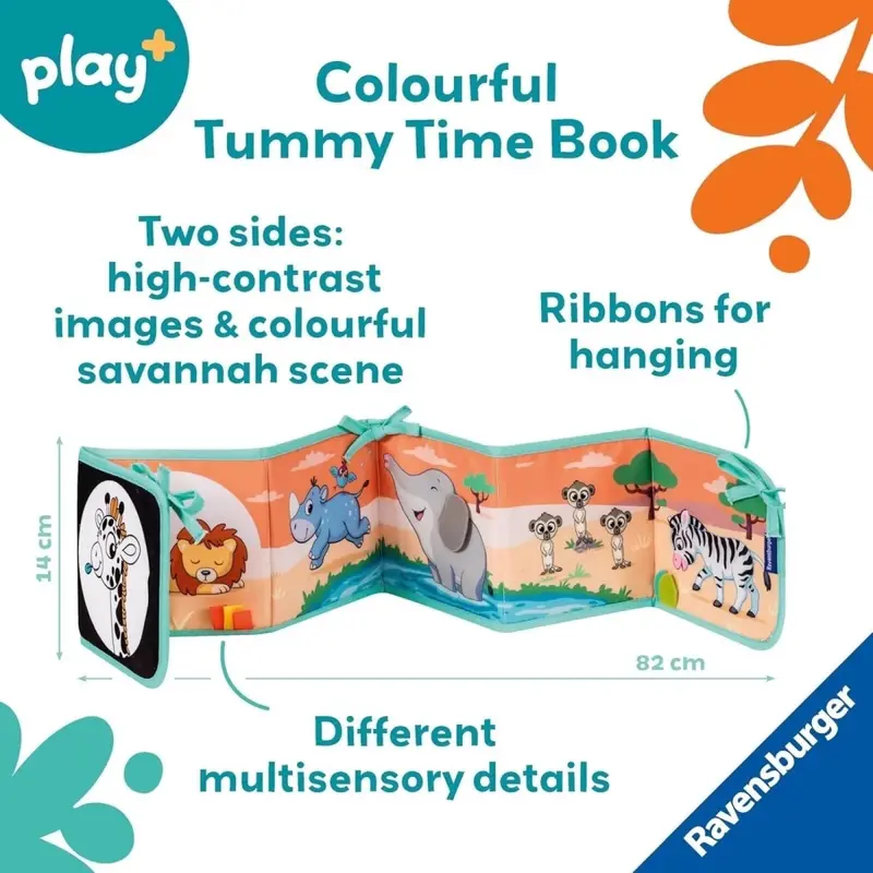 Play+ Tummy Time Wild Animals Book 2