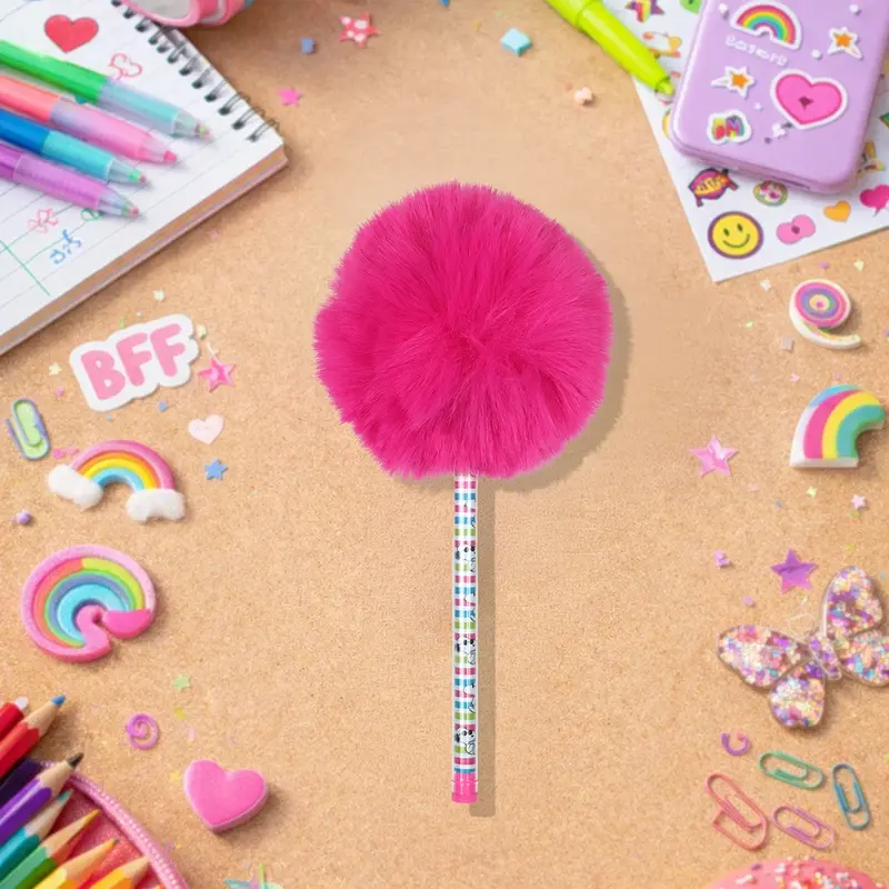 Pluma Con Pompón, Peanuts, Color Rosa 2