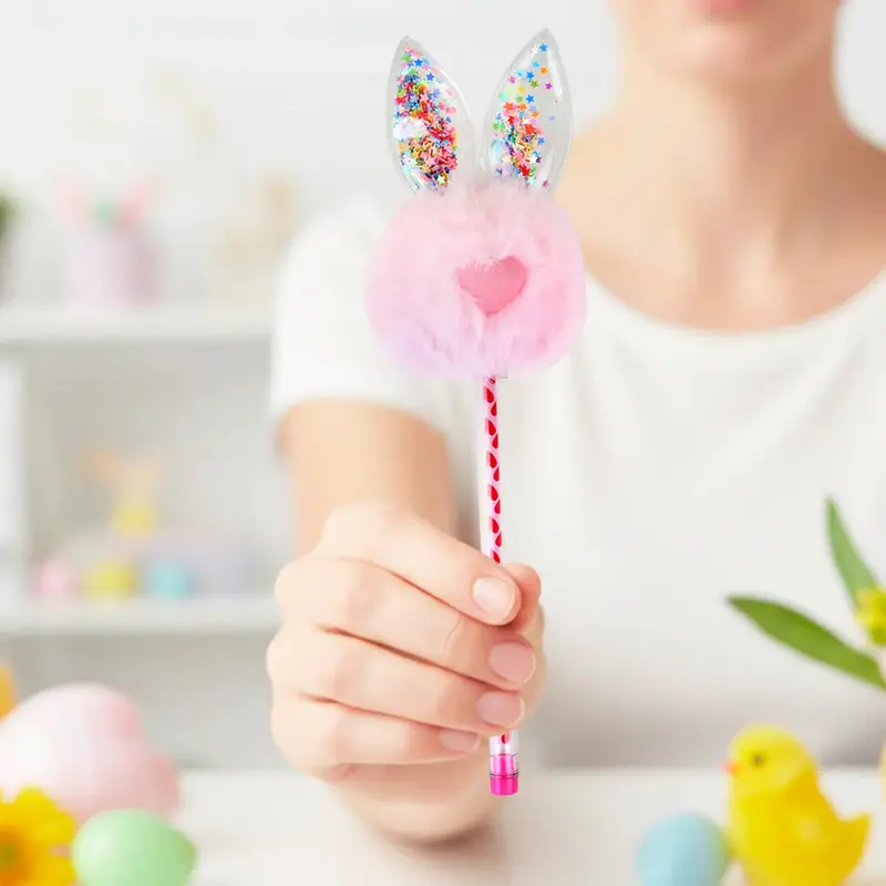 Pluma Con Pompón Rosa, Conejito 1
