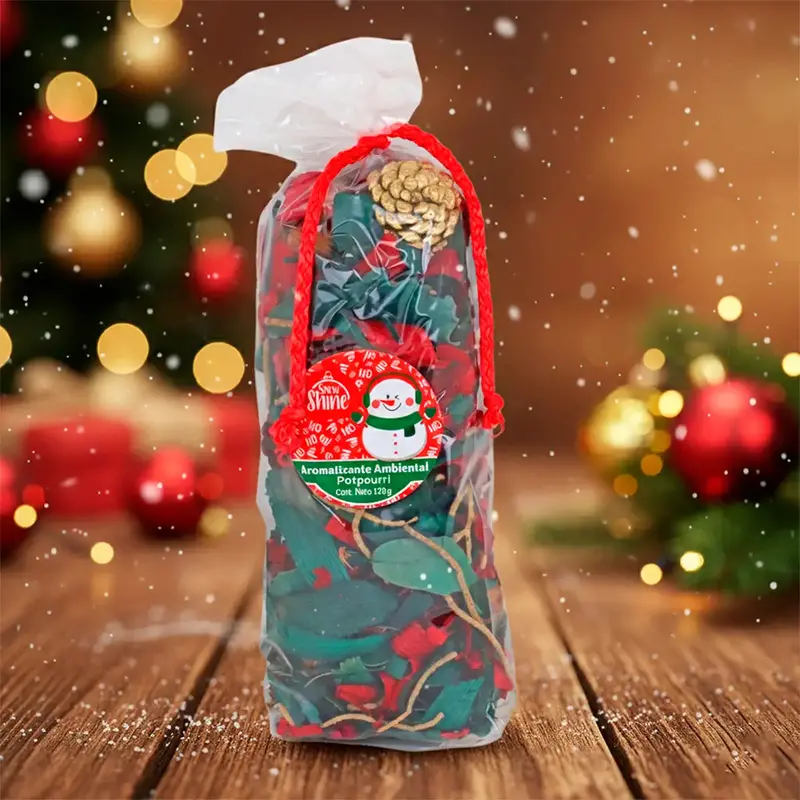 Popurrí Navideño, Color Verde Y Rojo 2