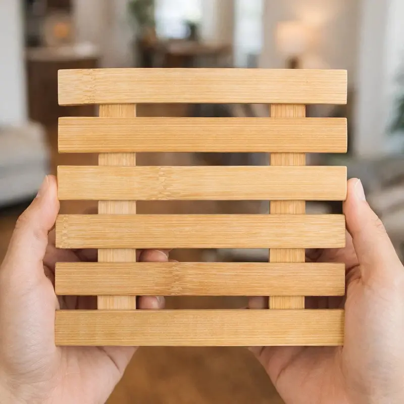 Porta Calientes De Bamboo 2