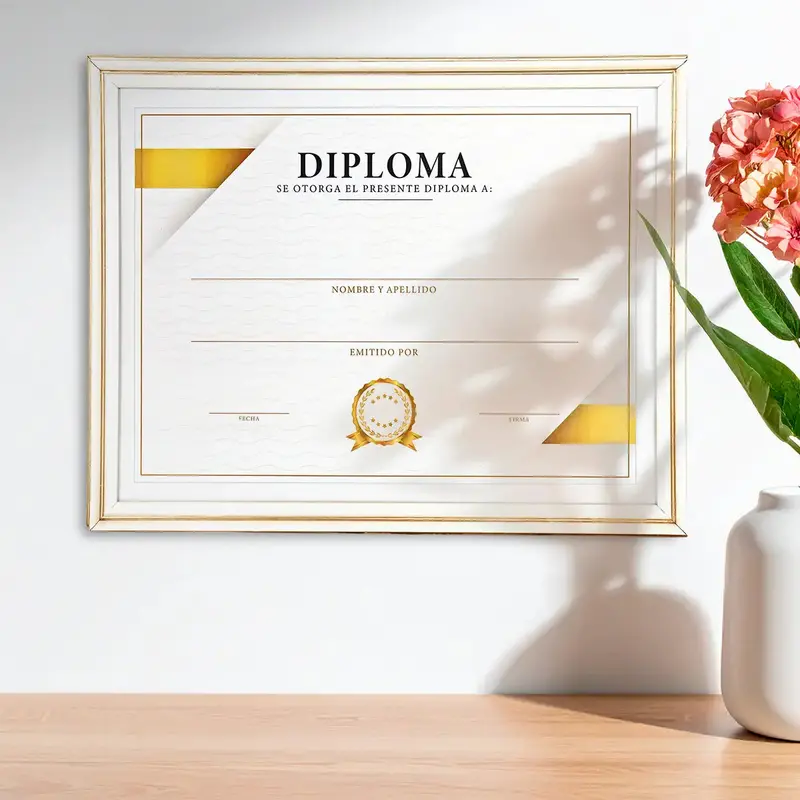 Porta Documento, Color Beige Y Blanco 1