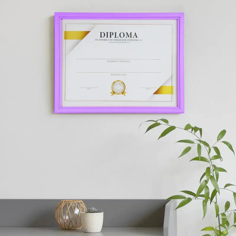 Porta Documento, Marco Color Morado Pastel 2