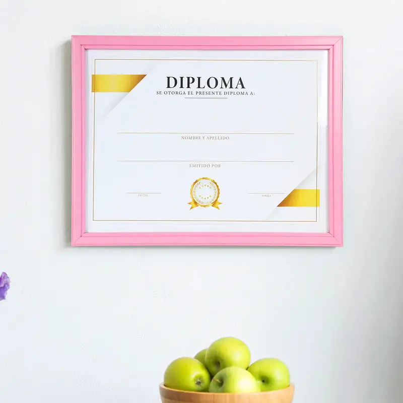 Porta Documento, Marco Color Rosa 1